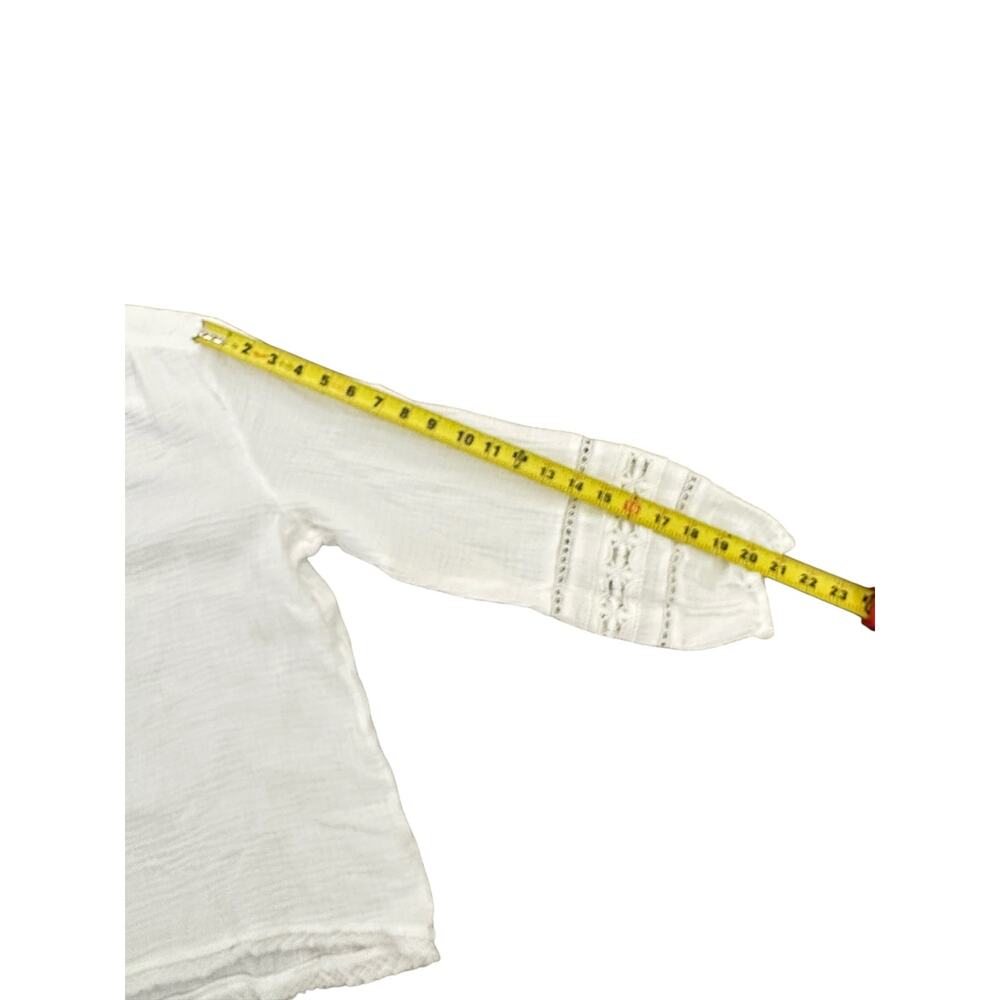 Johnny Was Gauze Peasant Top white size small - Picture 7 of 9